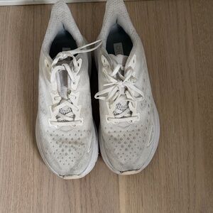 Hoka White Athletic Running Shoes